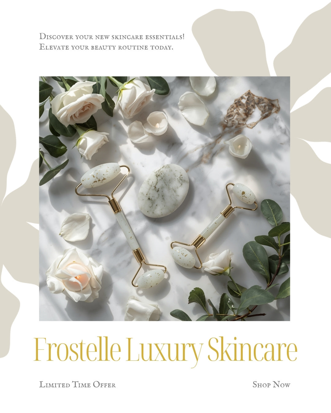 Frostelle Jade Roller Set - Flat lay marble